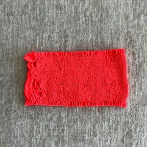 Bright pink bandeau top